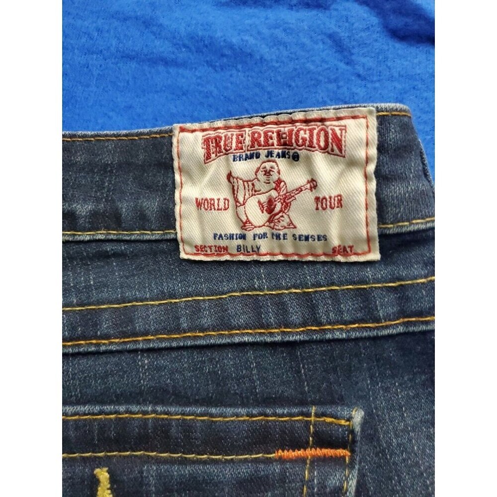 Vintage True Religion World Tour Billy Denim Jeans Pants Women’s Size 32 USA - Picture 7 of 16